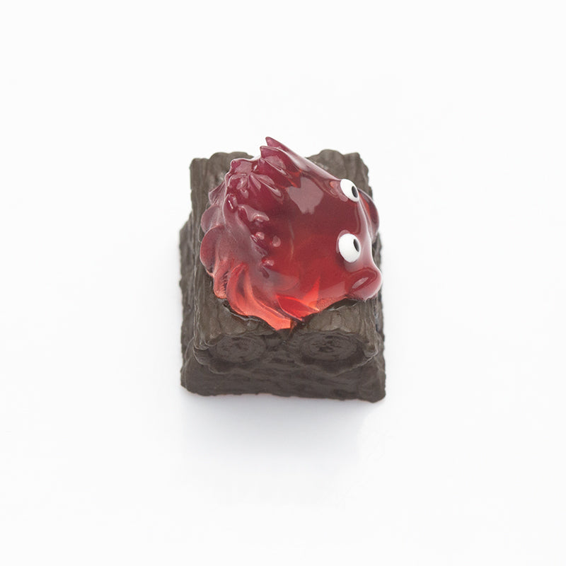 YMDK Flame Personality Keycaps Anime Surrounding Devil Key Cap Novel Cute Translucent Keycap for MX Mechanical Keyboard