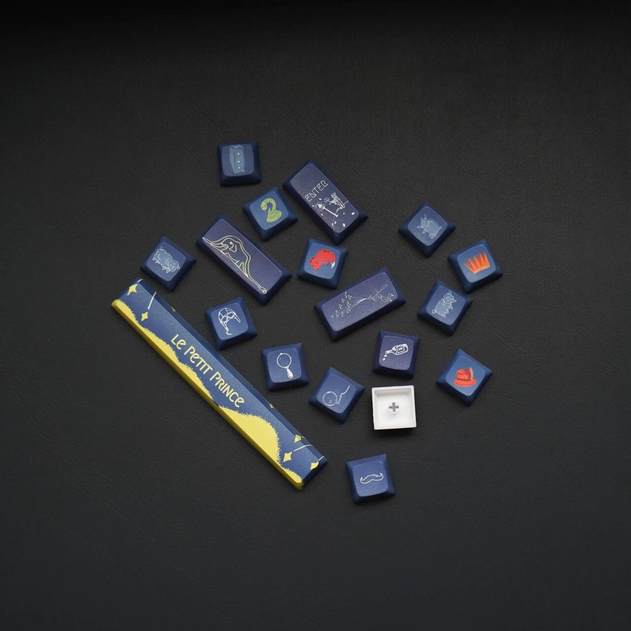 YMDK Little Prince Theme Keycaps Full Set 128 Keys PBT XDA Profile Dye Sub Keycap for MX Mechanical Keyboard