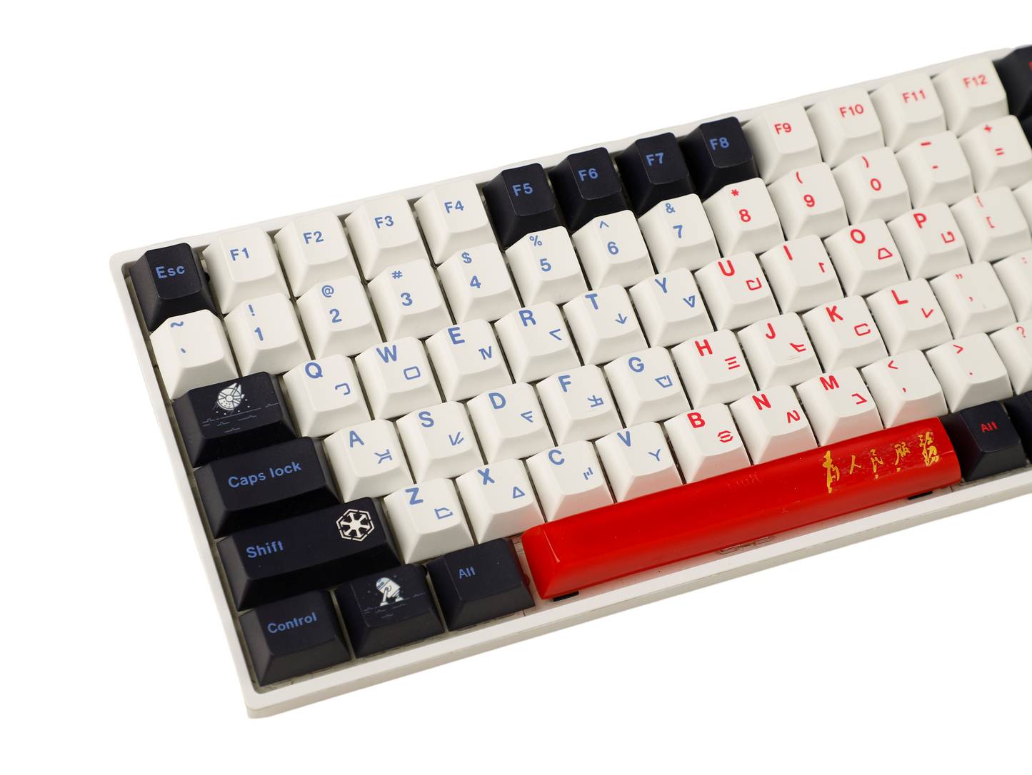 YMDK Resin Keycap Novelty Keycaps Starry Sky Fujiyama 6.25u Spacebar For Cherry Kailh Gateron TTC MX Mechanical Keyboard