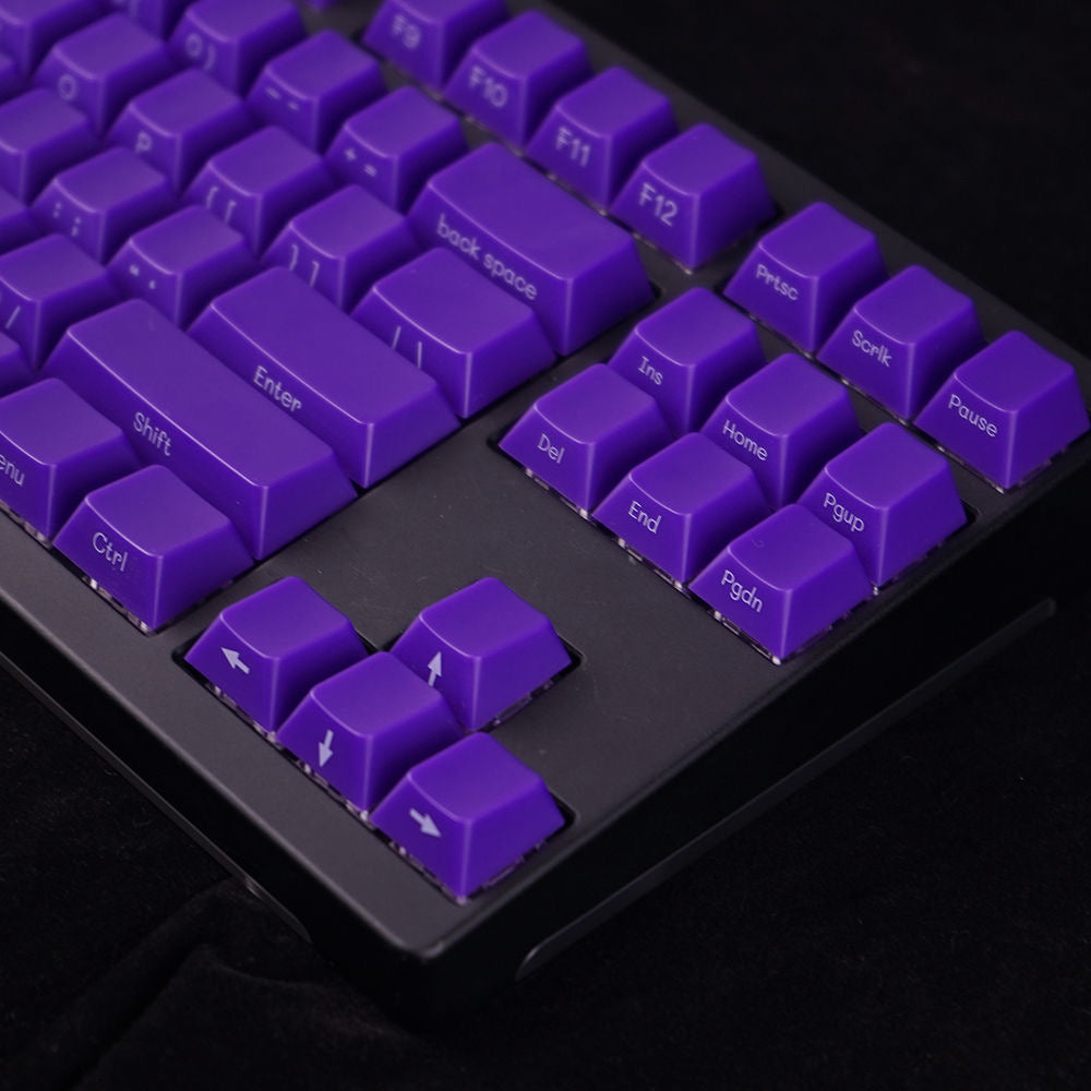 YMDK Pure Purple Sidelit Keycaps Full Set 125 Keys Cherry Profile Dye Sub Custom Keycap for MX Mechanical Keyboard