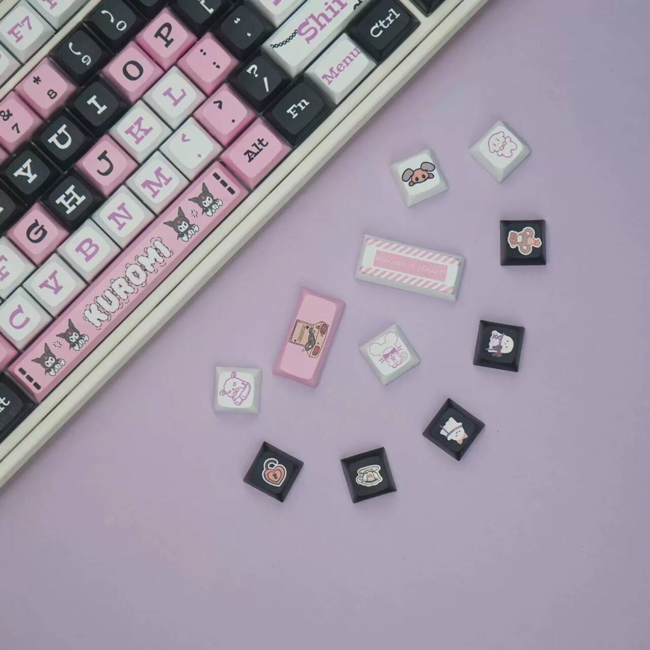 YMDK Coulomi Theme Keycaps Full Set 127 Keys PBT XDA Profile Dye Sub Key Cap for MX Mechanical Keyboard