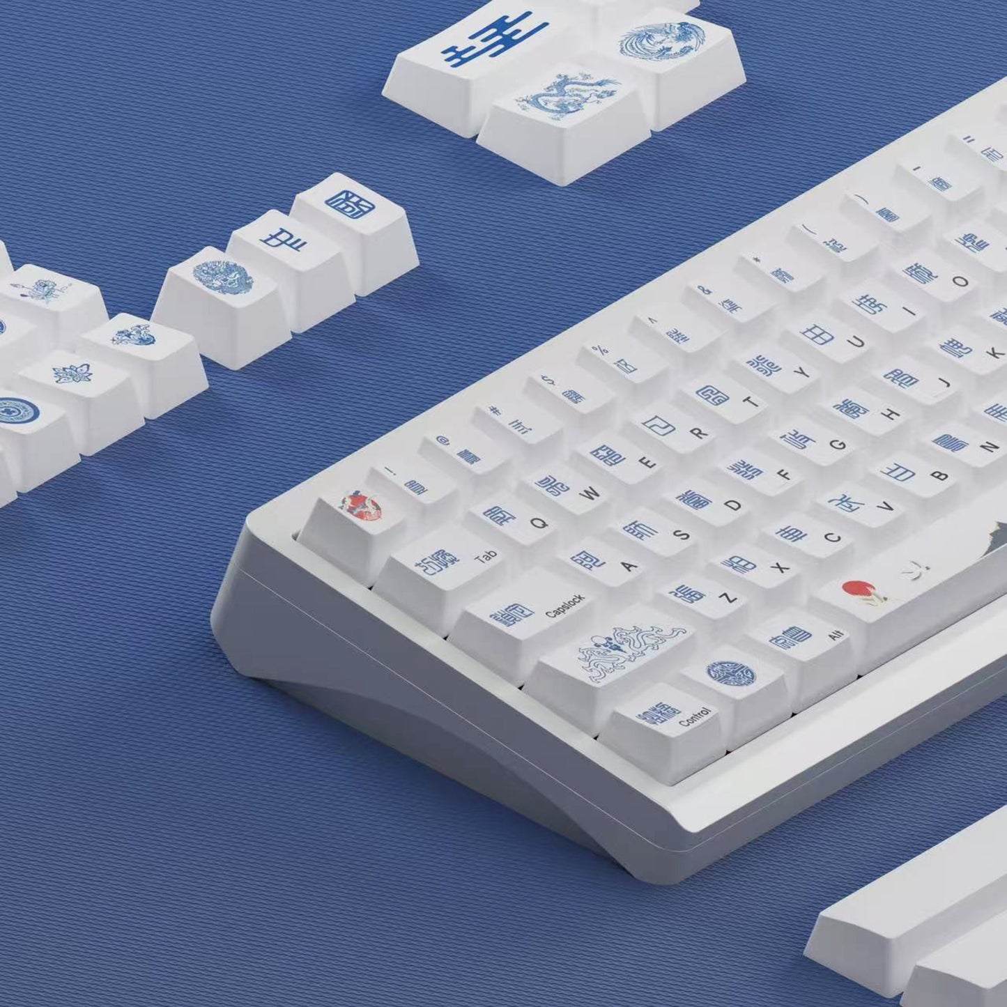 YMDK Zodiac Theme 131 Key PBT Keycap Cherry Profile Dye Sub Custom Keycaps for MX Mechanical Keyboards