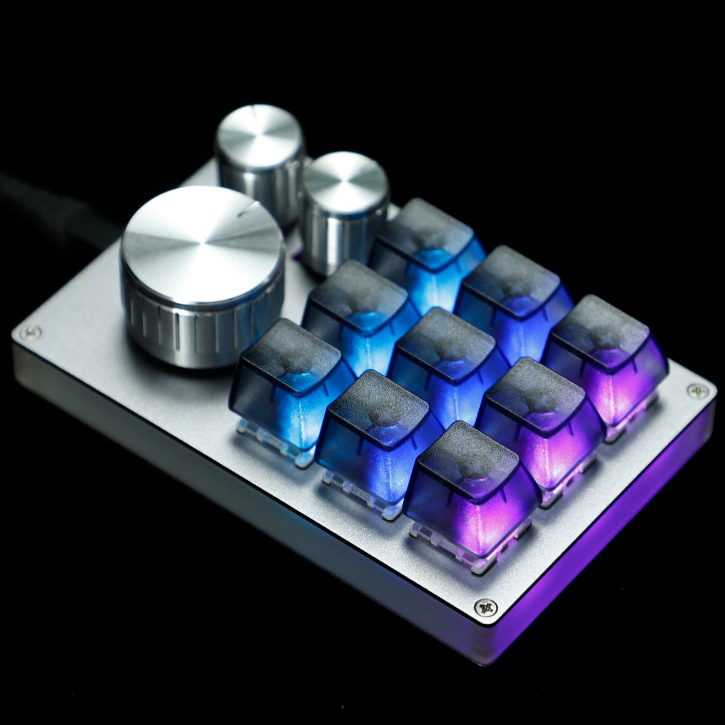 YMDK 12 Key CNC Aluminum Hotswap RGB Knob Support VIA VIAL Macro MX Switches Mechanical Keyboard Numpad For Gaming Photoshop