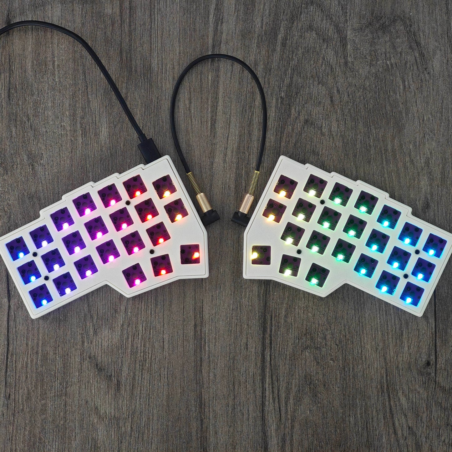 YMDK Split Keyboard Corne V4.1 46 Keys Ergonomic Hotswappable 40% Layout 3D Print case RGB QMK Vial All Key Programmable Mini Independent Gaming Keyboard Kit