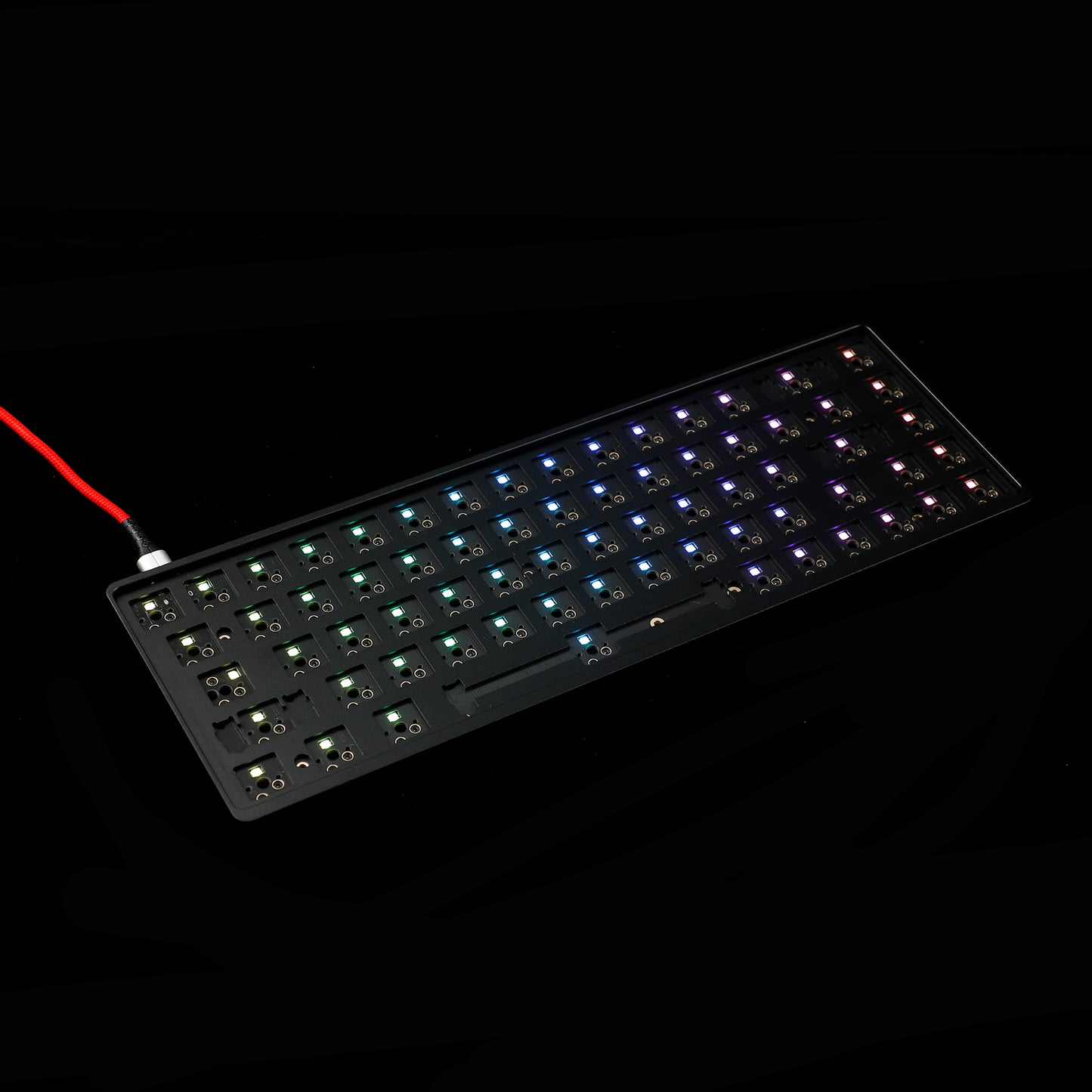 YMD68 YMD-65% ZJ68 RGB Aluminum Kit(Hotswap North Facing/VIA VIAL Fully Programmable)