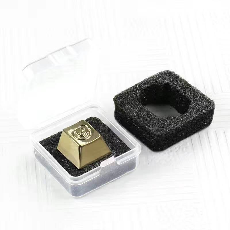 YMDK Metal CNC Cut Personalized Keycaps Creative Cool PVD Electroplating Process Multi-color for MX Mechanical Keyboard