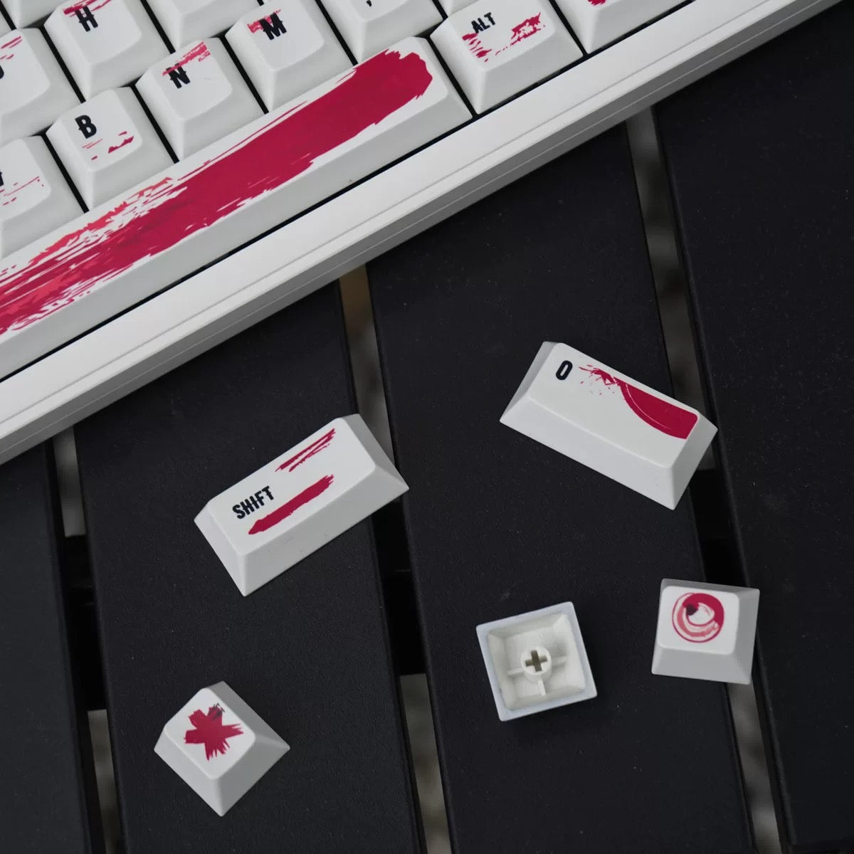 YMDK Sincere Meeting Theme Keycap Full Set 132 Keys Cherry Profile PBT Dye Sub for MX Mechanical Keyboard