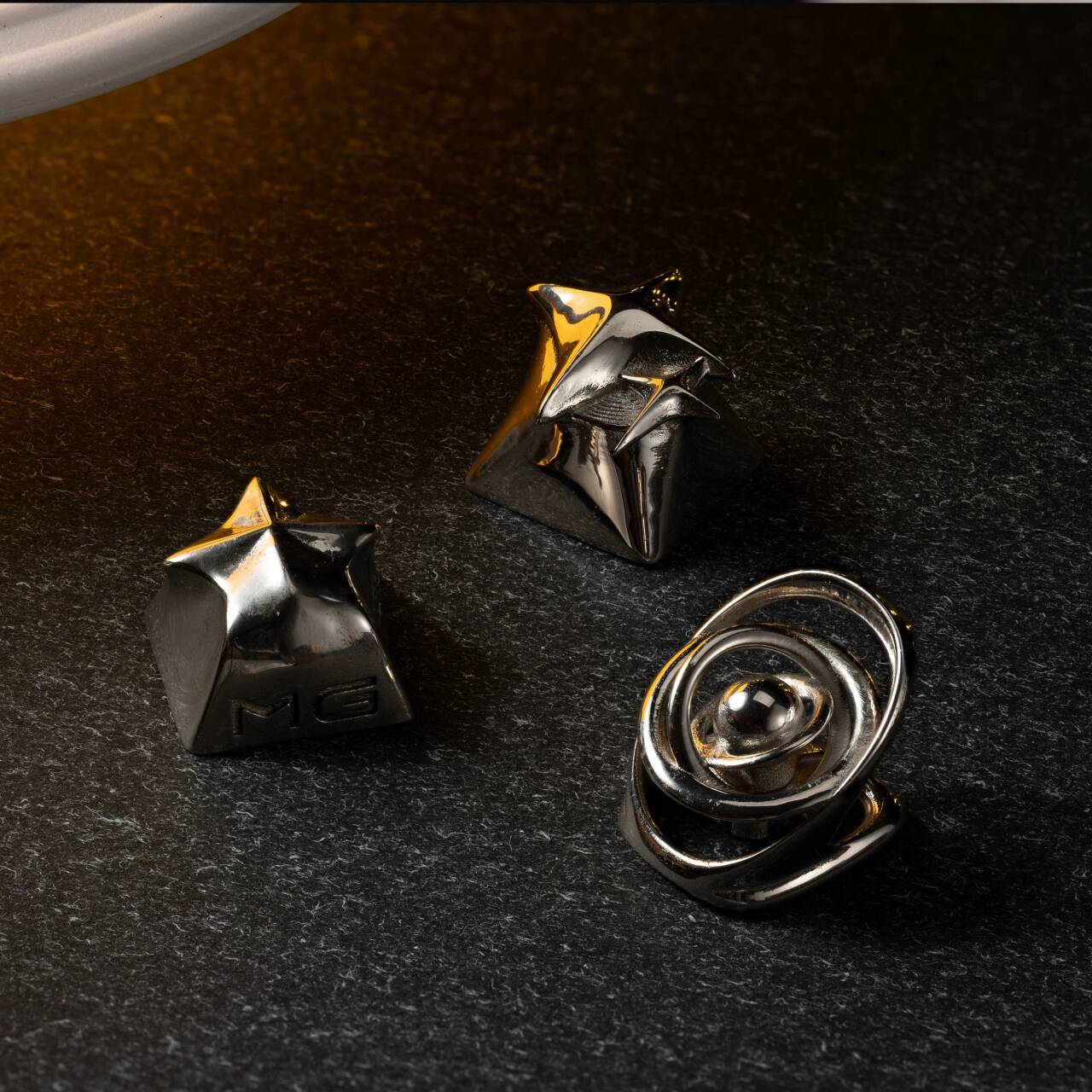 YMDK Cosmic Era Star Personalized Keycaps Cool Novel Homemade Metal Key Cap Creative Esc Key for Mechanical Keyboard