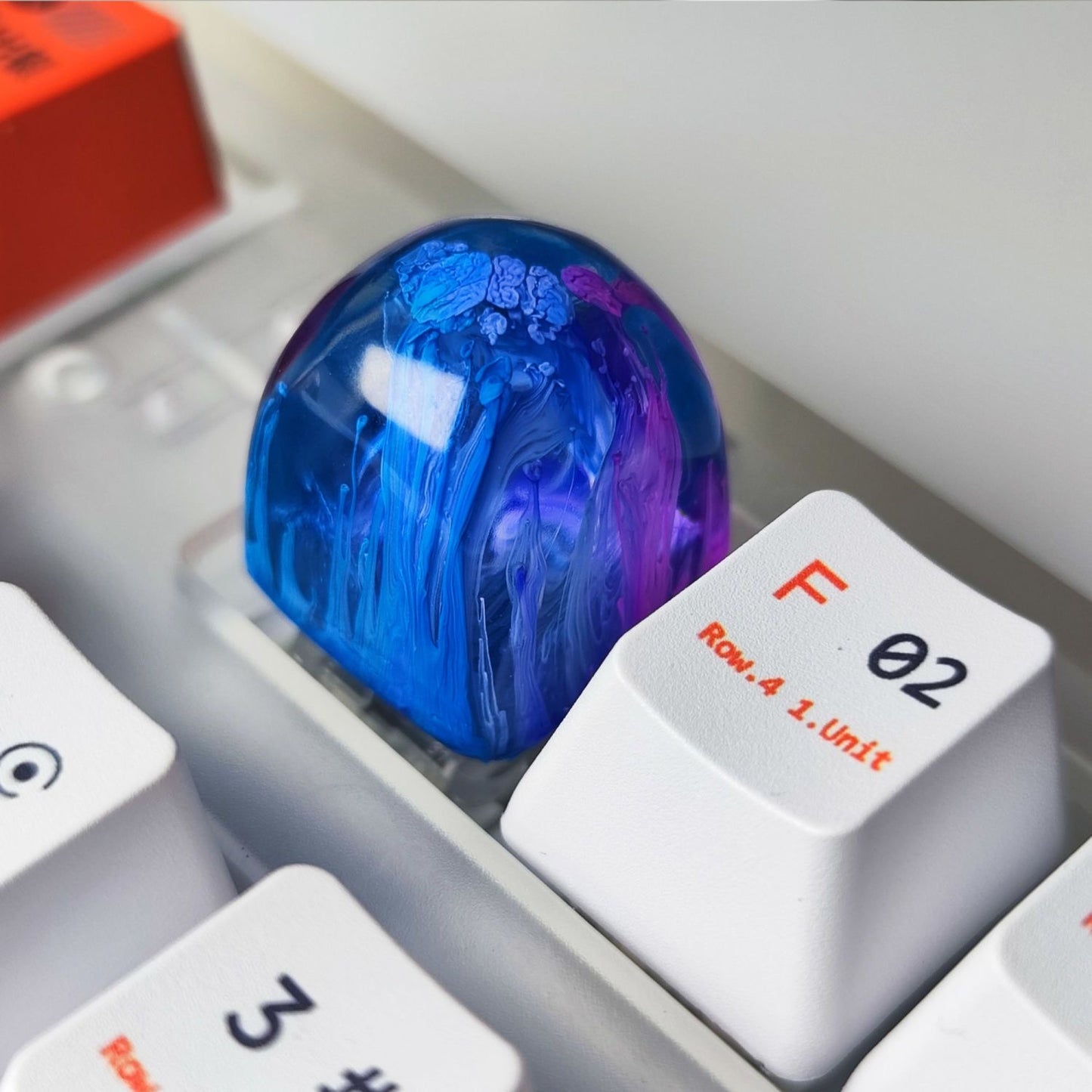 YMDK Undersea World Theme Personalized Keycaps Resin Key Cap Single High Value for Mechanical Keyboard