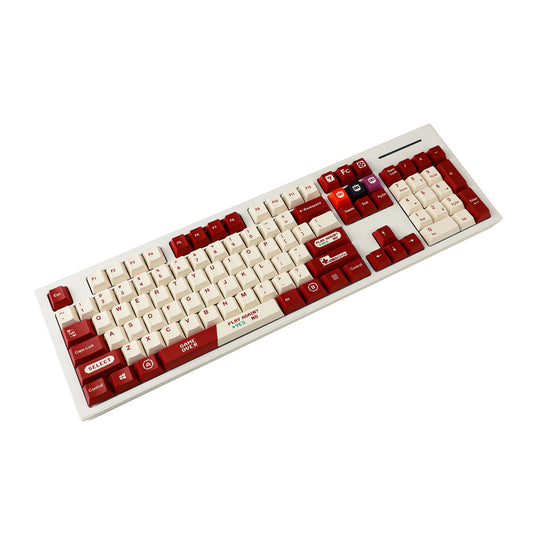 Gameboy Retro Red Beige Dye Sub Gaming Japanese Keycaps Thick PBT Cherry Profile For TKL GK61 96 GMMK MX Keyboard FC