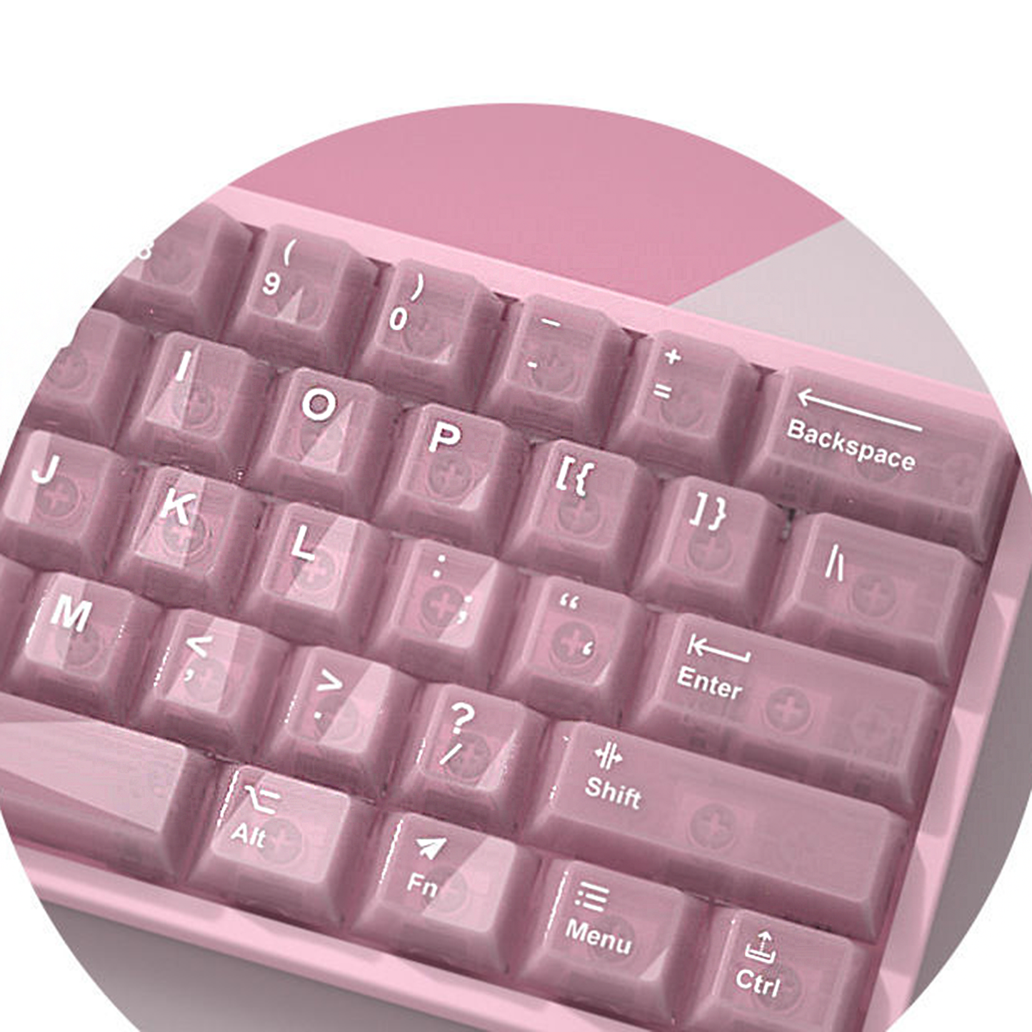 YMDK PBT+PC Transparent Keycaps Cherry Profile Shine Through Top Print Dye Sublimation Keycap for MX 61/64/68/84/87/100/104/108 MX Mechanical Keyboard
