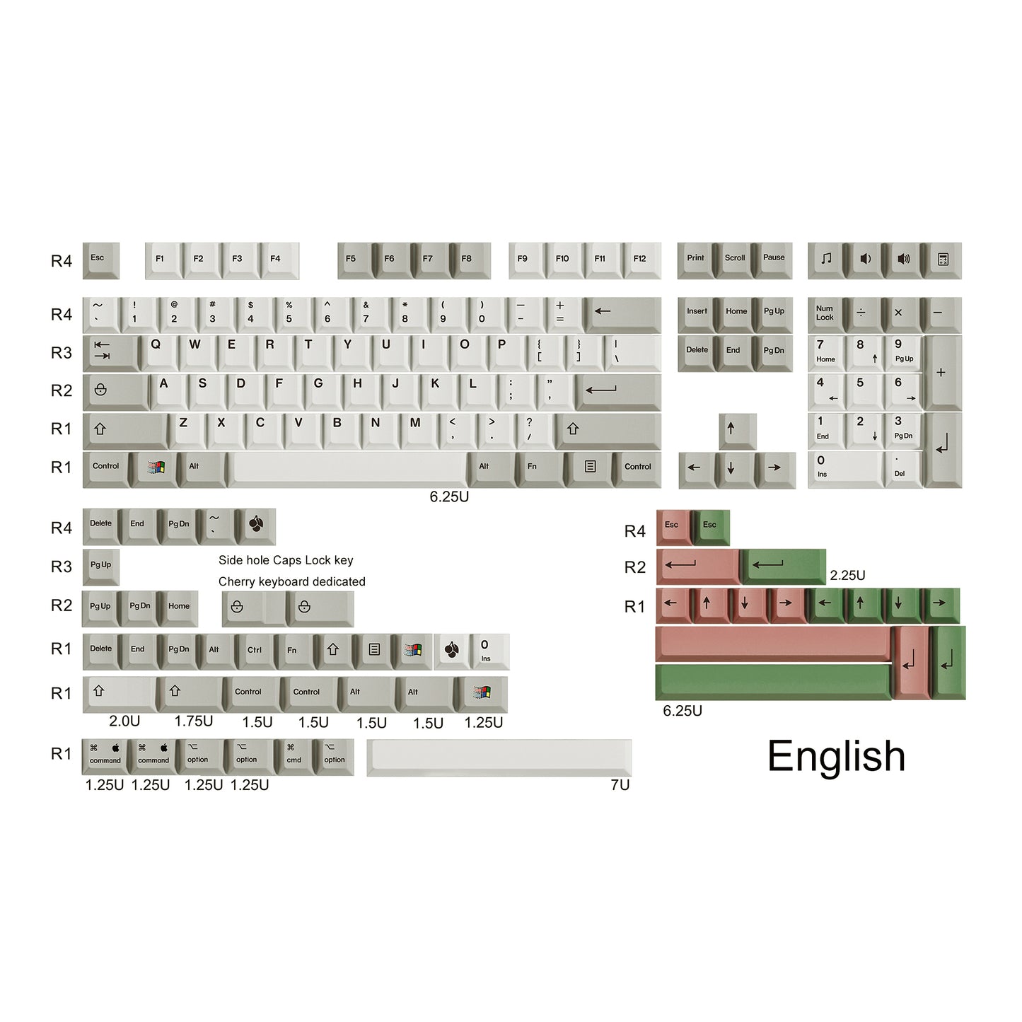 YMDK 161 Keys 9009 English Korean German QWERTZ Cherry Profile Dye Sub Top Print PBT Keycap for 61/68/87/98/104/108 Layout MX Mechanical Keyboard