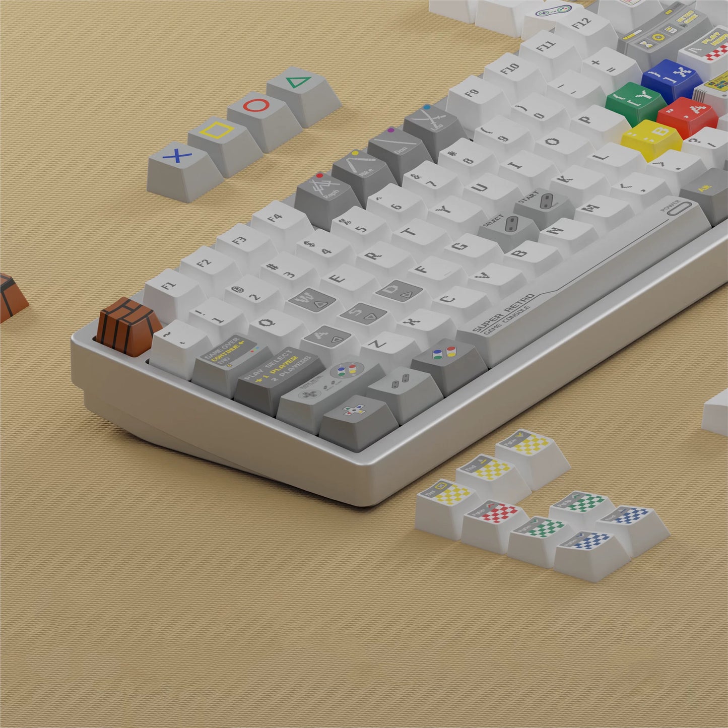 YMDK 150 Keys Garbage Classification Theme Keycap Retro Reminiscence PBT Dye Sub Cherry Profile Keycaps for MX Mechanical Keyboard