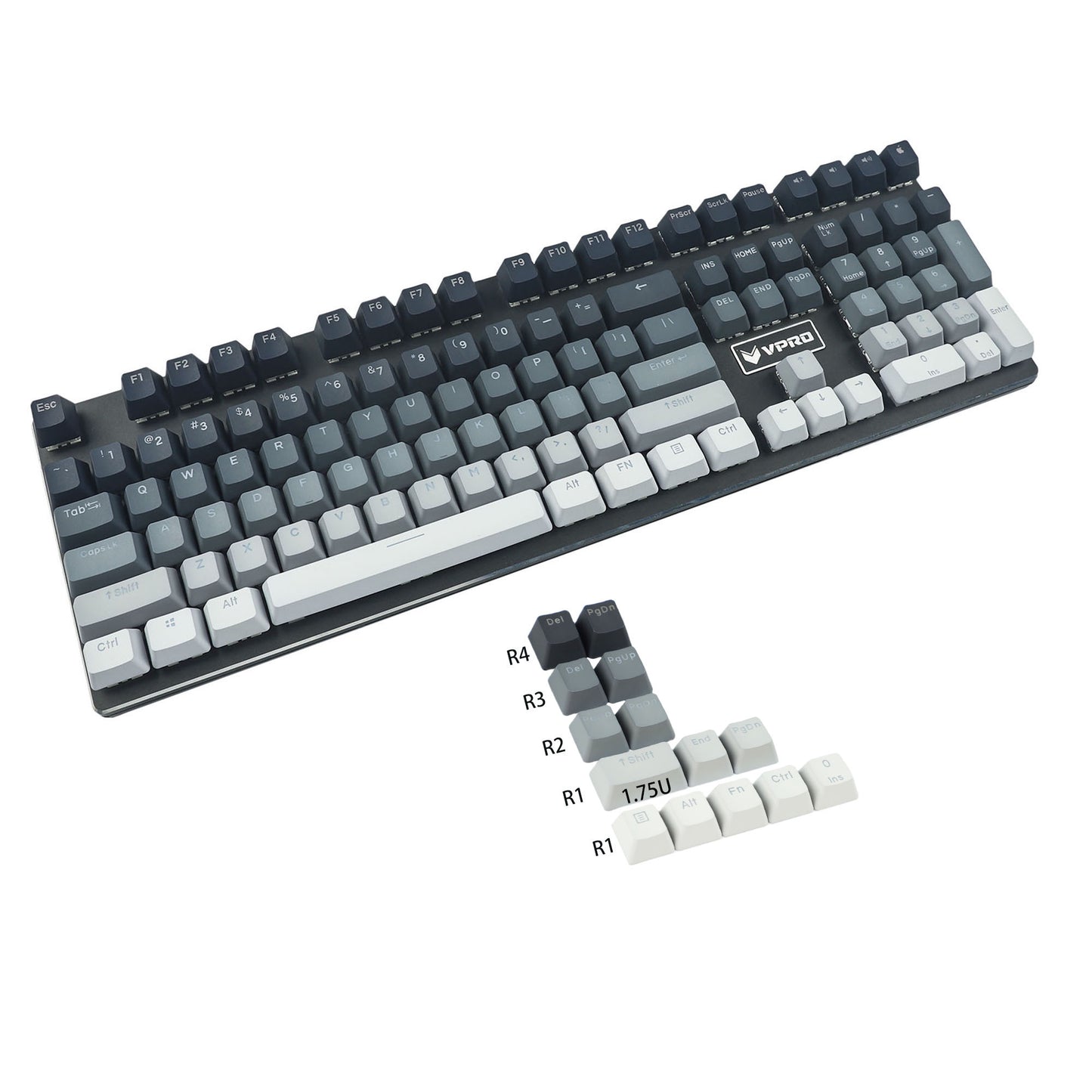 YMDK Polar Backlit 122 Keycaps(Double Shot OEM Profile/104 87 84 68 Using)
