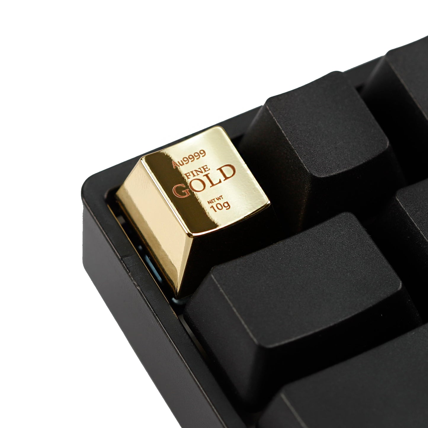 YMDK Gold Zinc Alloy Electroplated Keycaps Personalized Custom Cherry R4 Keycaps for MX Mechanical Keyboards Arrow Keys