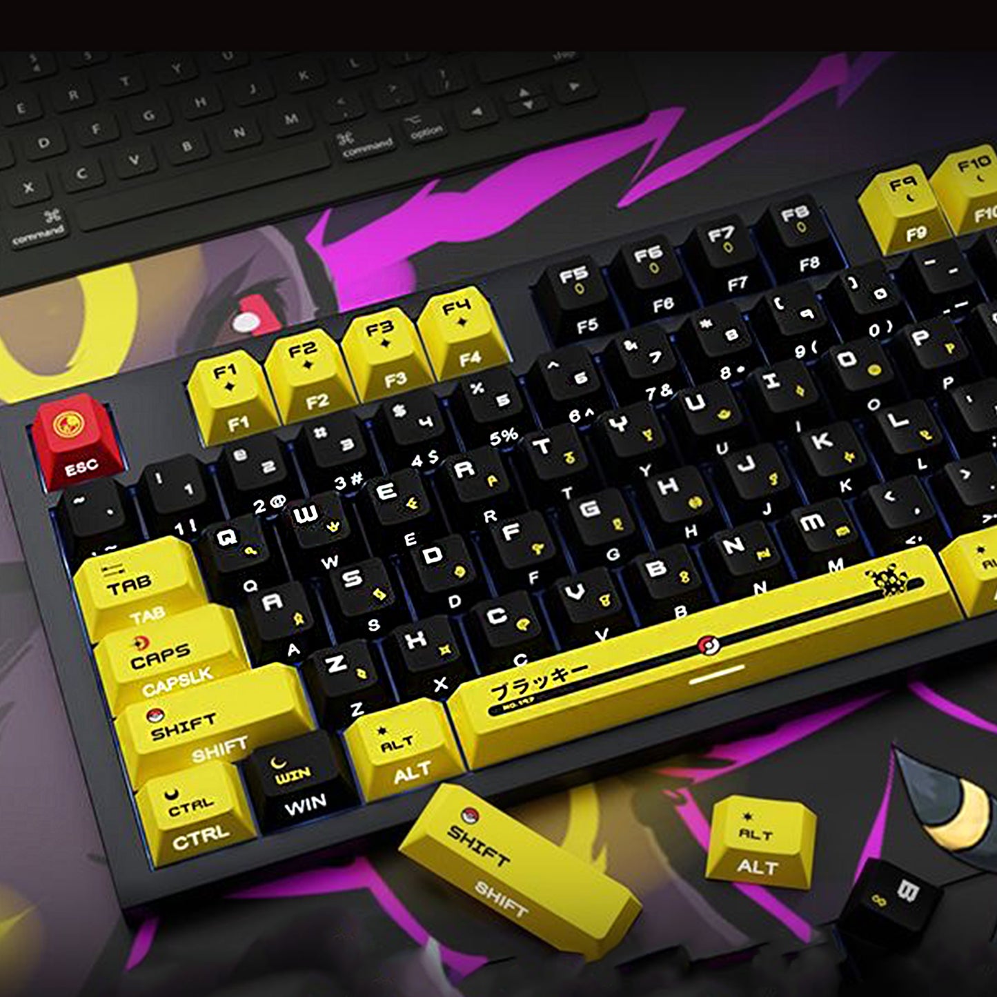 YMDK Elf Baby Theme Keycaps 120 Keys Side-lit Top Print Five-side Dye Sub PBT Cherry Profile Custom keycap for 61/68/84/87/98/104/108 MX Mechanical Keyboard