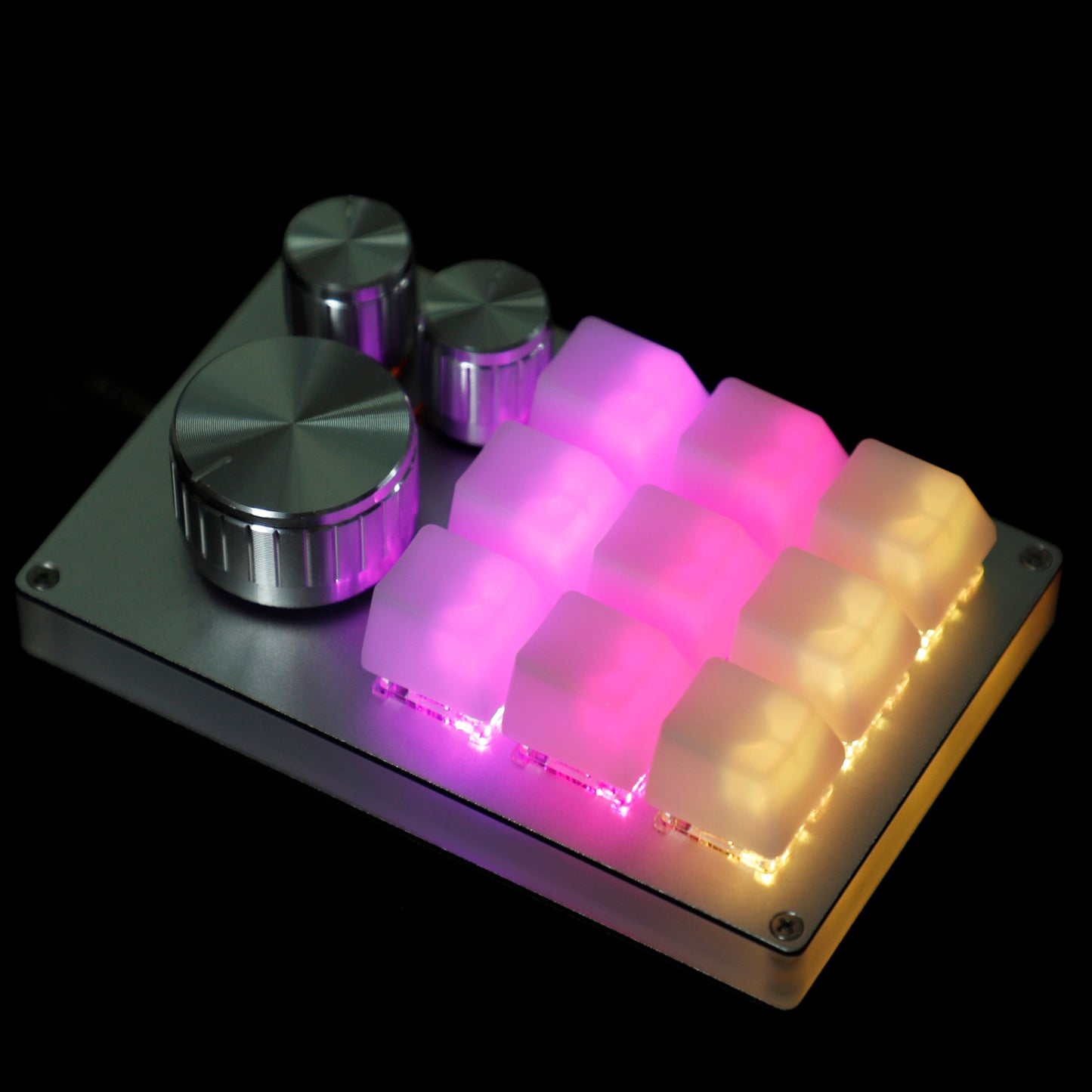 YMDK 12 Key CNC Aluminum Hotswap RGB Knob Support VIA VIAL Macro MX Switches Mechanical Keyboard Numpad For Gaming Photoshop