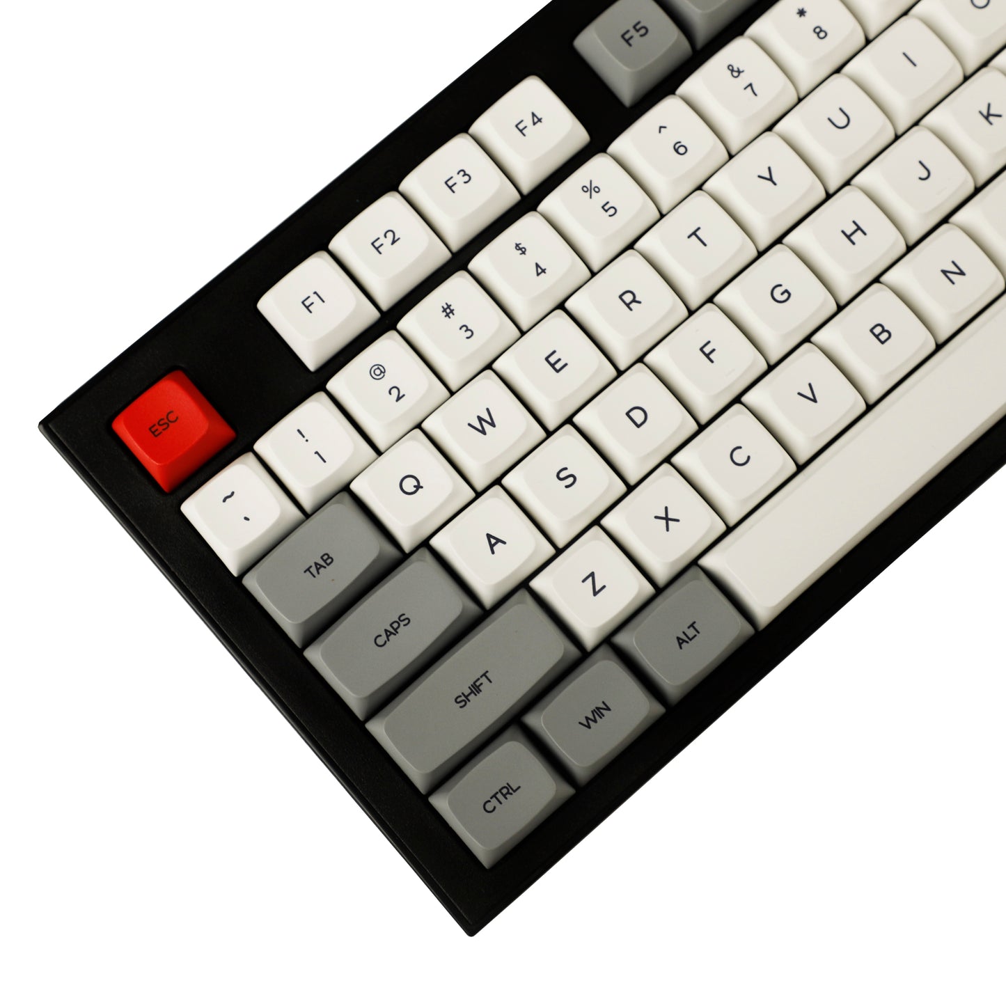 YMDK Granite Gray White Red Theme 134 Keycaps(ZDA Profile XDA v2 Dye Sub PBT For 104 TKL 60% 96 84 68 64 )