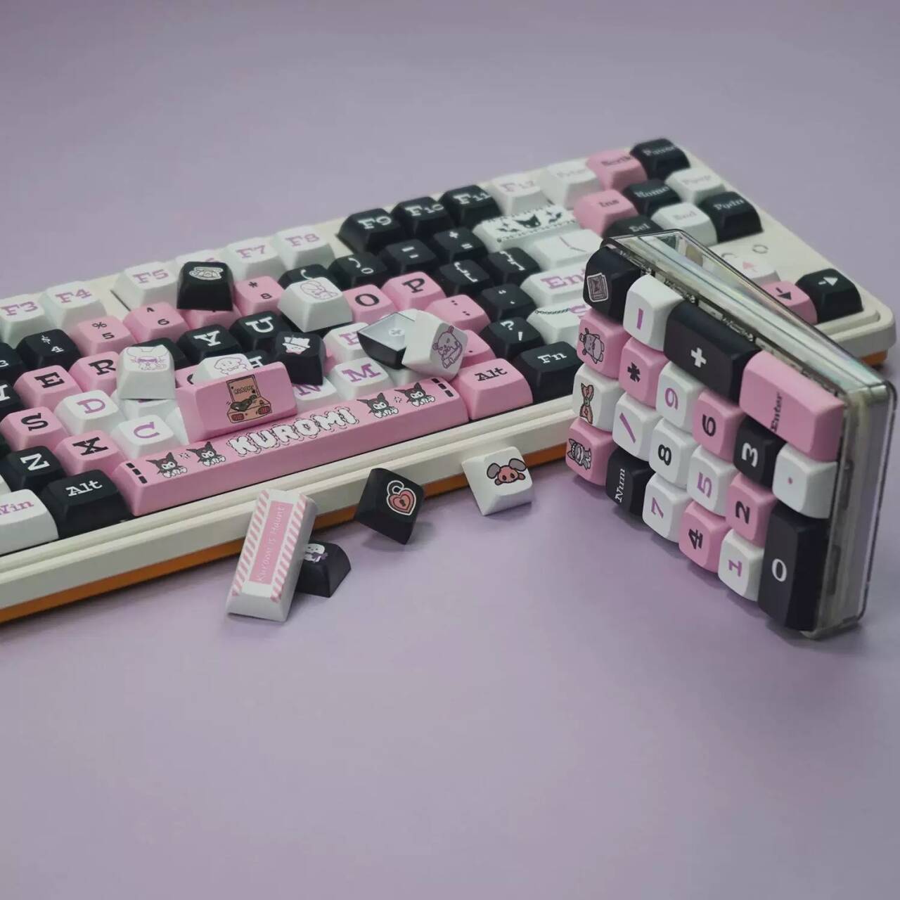 YMDK Coulomi Theme Keycaps Full Set 127 Keys PBT XDA Profile Dye Sub Key Cap for MX Mechanical Keyboard