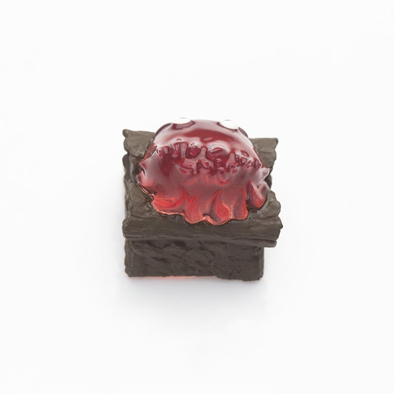 YMDK Flame Personality Keycaps Anime Surrounding Devil Key Cap Novel Cute Translucent Keycap for MX Mechanical Keyboard