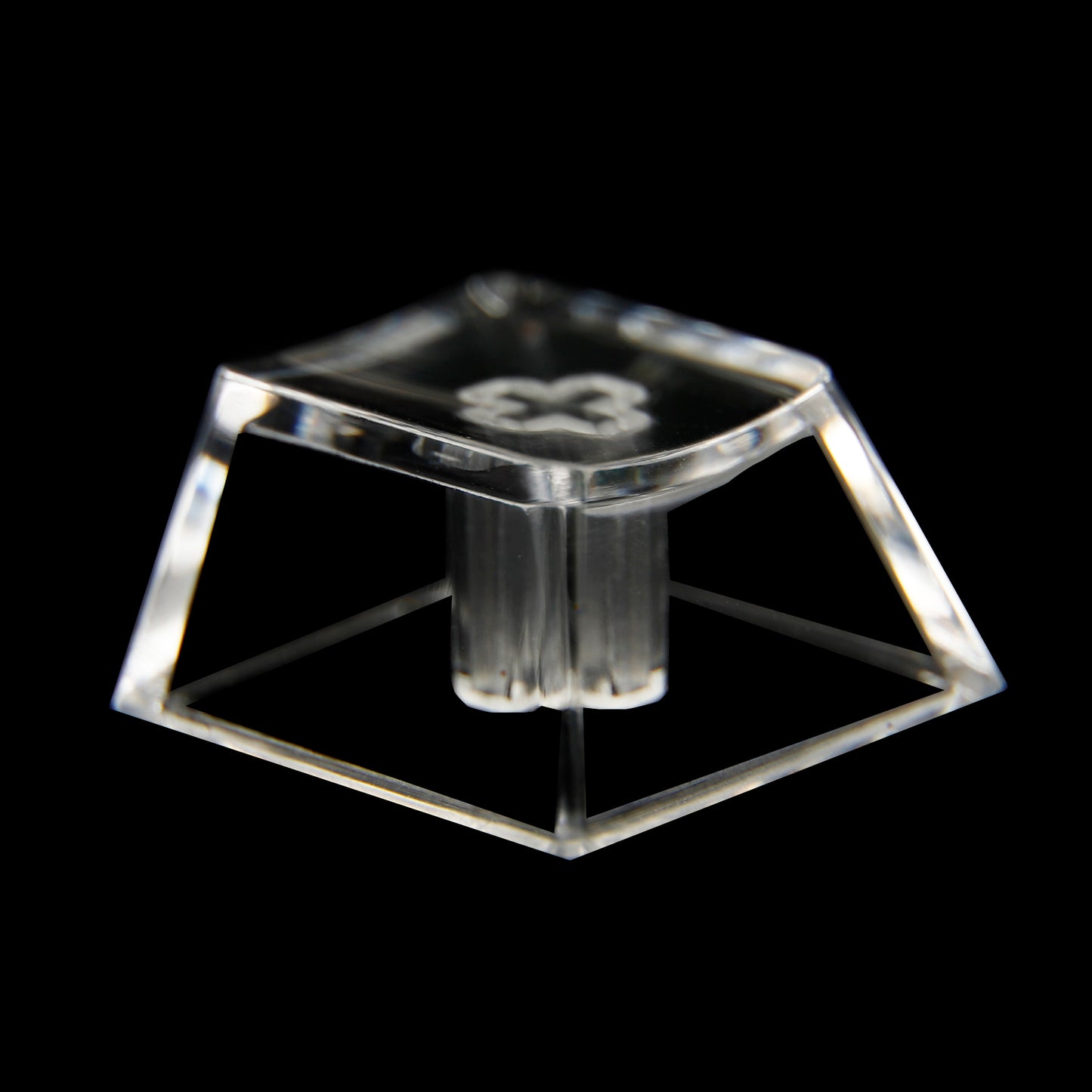 YMDK Black White Clear 1uCherry Profile Keycaps(PC Material)