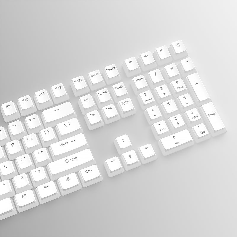 YMDK Pudding 126 Keys OEM Profile ABS Four Sided Translucent for 75/87/98/104/108 MX Mechanical Keyboard
