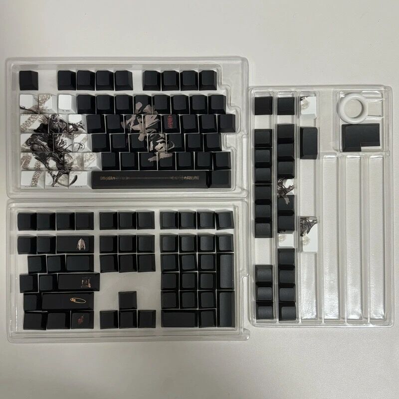 YMDK Wukong Monkey Theme Keycap 130 Key Side Print Light Transmitting PBT Dye Sublimation for Mechanical Keyboard