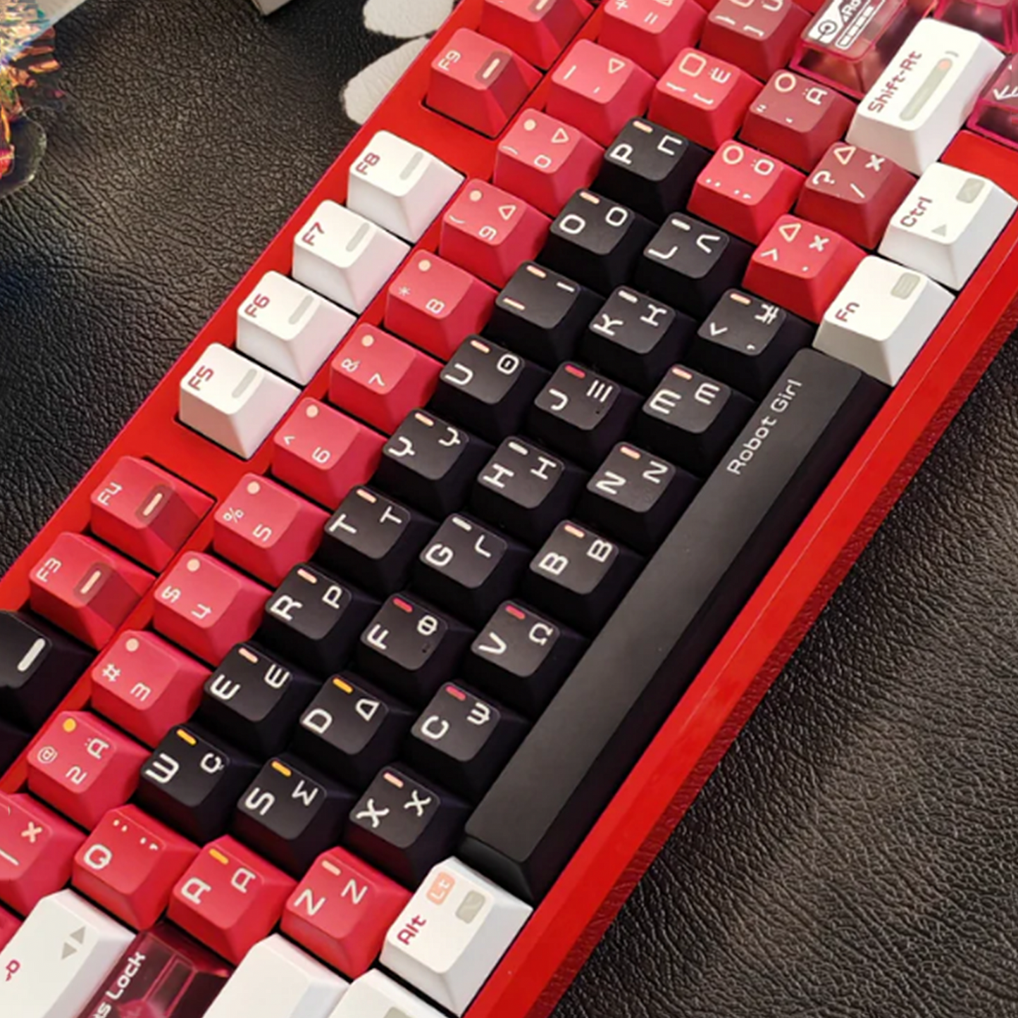 RO75 Wireless RGB Mechanical Keyboard, 3-Mode 75% Programmable, Top Printed PBT Keycaps, Ergonomic 2.4GHz/USB-C/BT5.0 Gaming Keyboards, Compatible with PC, Laptop