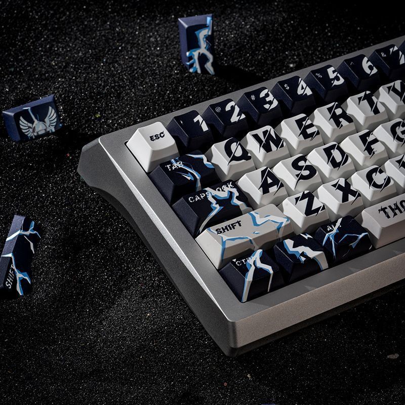 YMDK Lightning Theme Keycaps 142 Keys Cherry Profile PBT PC Material for Mechanical Keyboard