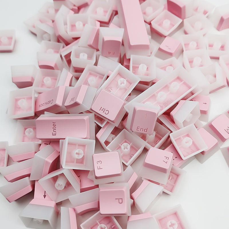 YMDK Pudding 126 Keys OEM Profile ABS Four Sided Translucent for 75/87/98/104/108 MX Mechanical Keyboard