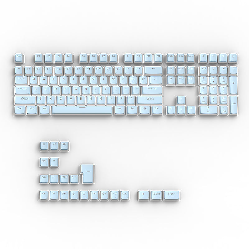 YMDK Pudding 126 Keys OEM Profile ABS Four Sided Translucent for 75/87/98/104/108 MX Mechanical Keyboard