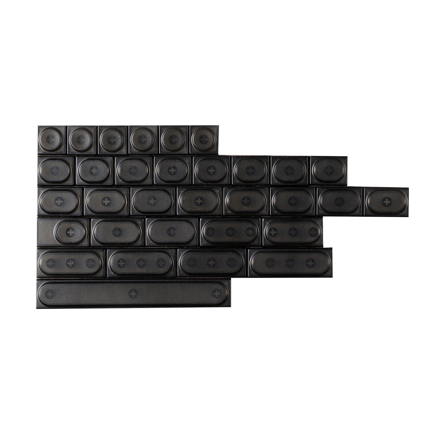 YMDK Blocks Keycap 32 Keys Modifiers Novelty Keys Keycaps Set Transparent Frosted Key Cap PC for MX Switches Mechanical Keyboard