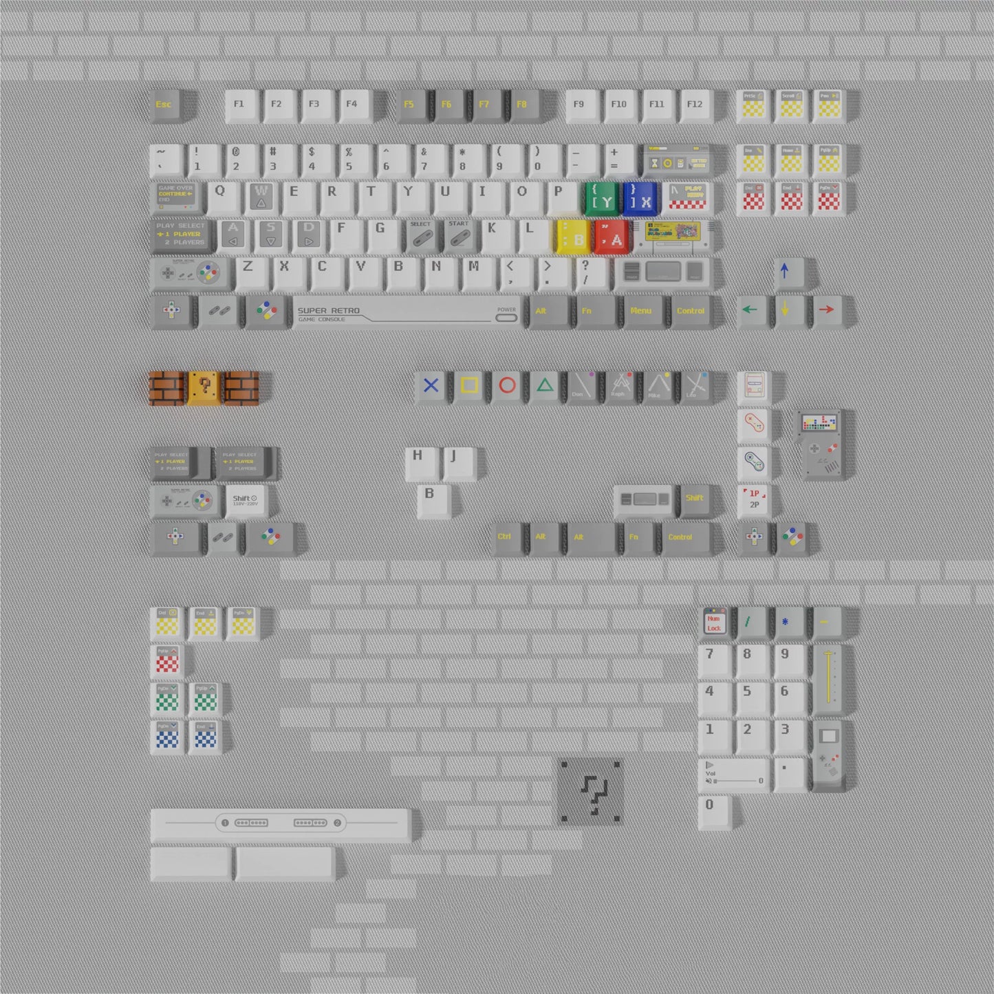 YMDK 150 Keys Garbage Classification Theme Keycap Retro Reminiscence PBT Dye Sub Cherry Profile Keycaps for MX Mechanical Keyboard