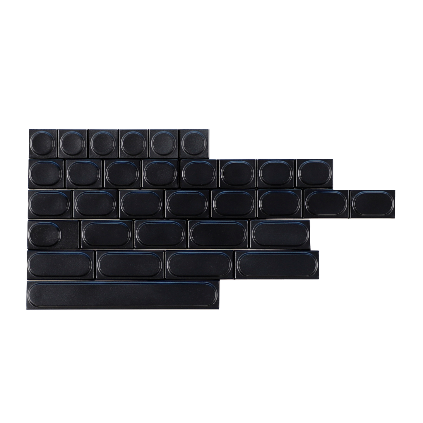 YMDK Blocks Keycap 32 Keys Modifiers Novelty Keys Keycaps Set Transparent Frosted Key Cap PC for MX Switches Mechanical Keyboard