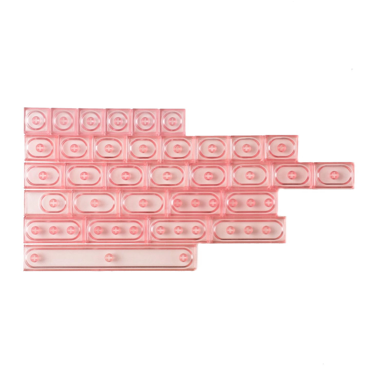 YMDK Blocks Keycap 32 Keys Modifiers Novelty Keys Keycaps Set Transparent Frosted Key Cap PC for MX Switches Mechanical Keyboard