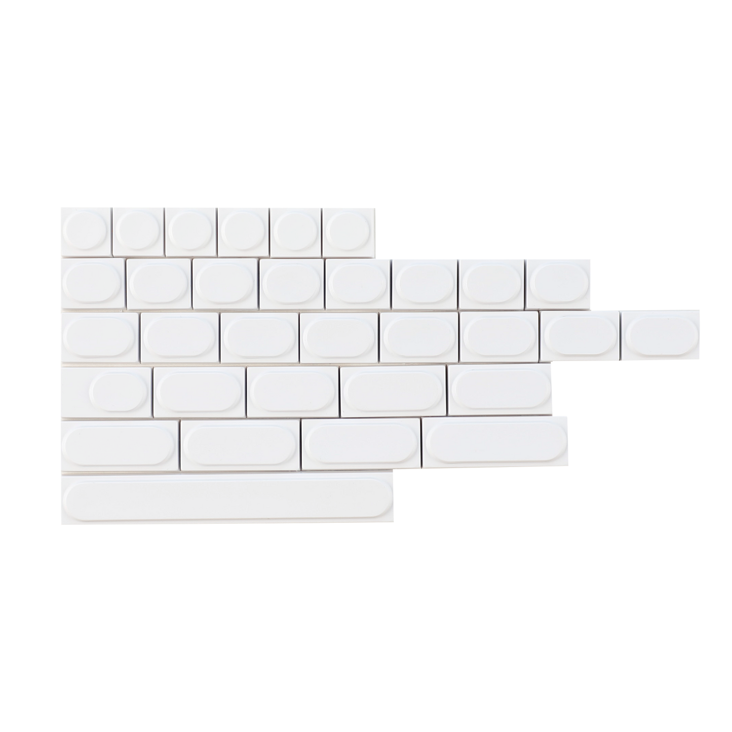 YMDK Blocks Keycap 32 Keys Modifiers Novelty Keys Keycaps Set Transparent Frosted Key Cap PC for MX Switches Mechanical Keyboard