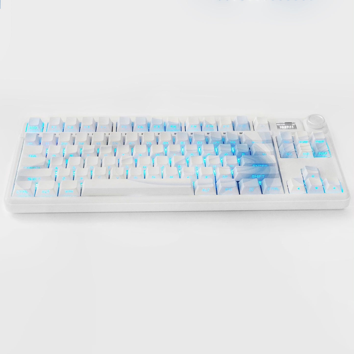 YMDK Earth Magnetic Field Series Keycaps 128 keycap Cherry Profile Sidelit Shine Through Dye Sub Thick PBT Keycaps for MX Mechanical keyboard