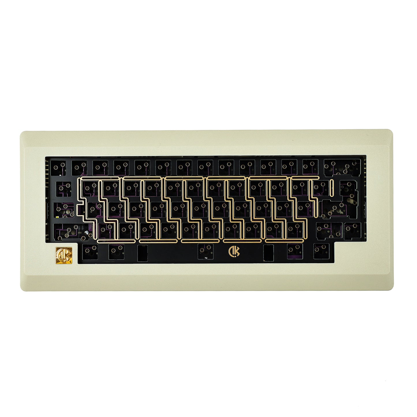 YMDK M0110 D0110 Retro 60% Mini keyboard Hot Swappable ANSI ISO Gasket Type C Detachable PCB Plastic Case FR4 Plate Mechanical Keyboard Kit( Support VIA VIAL )