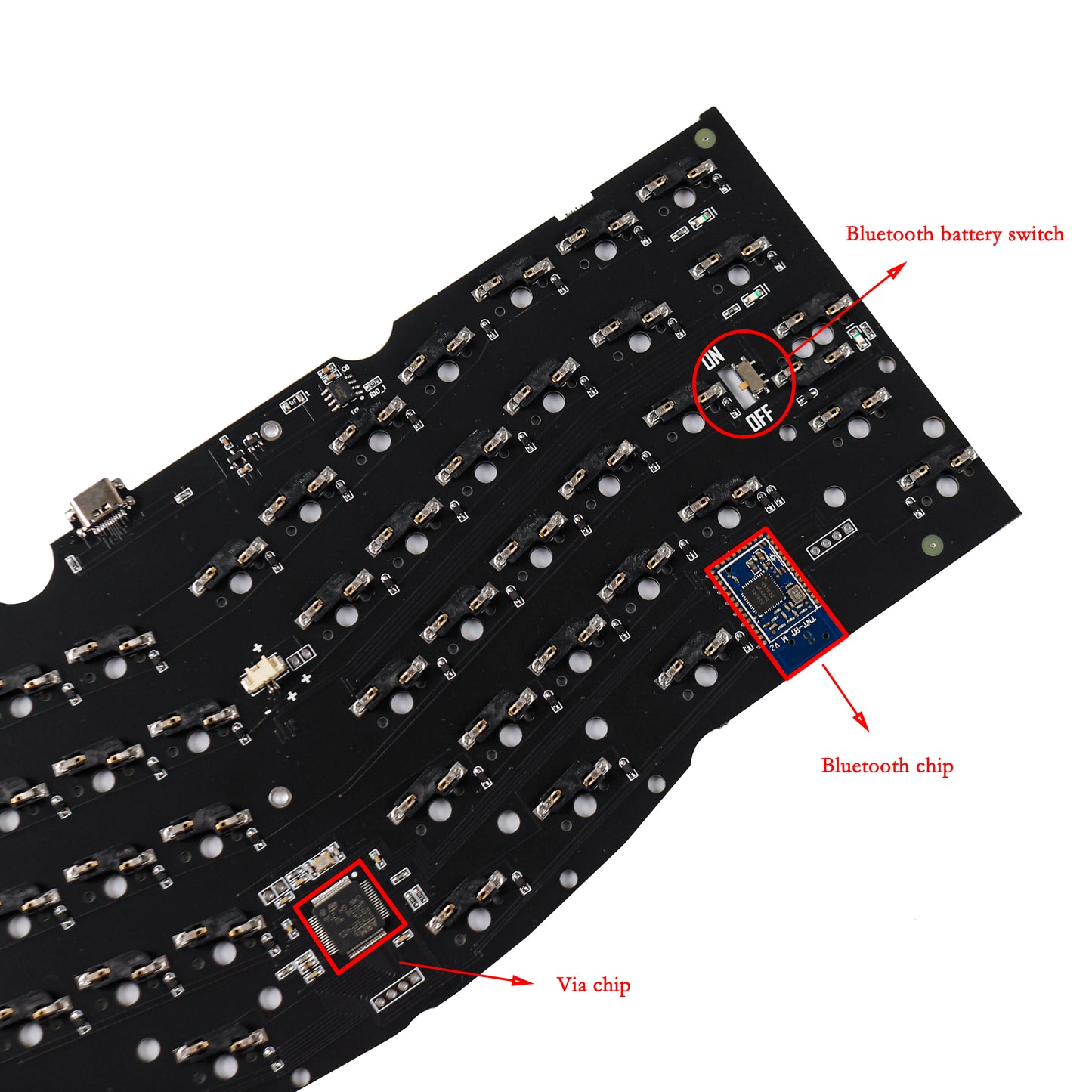YMDK Wings Ble Bluetooth Wired Retro Hot Swappable Alice Gasket Mechanical Keyboard Kit( VIA Type C PCB Plastic Case )