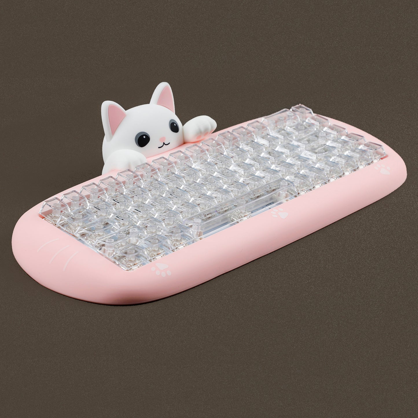 YMDK Meow68 keyboard Cat Custom Triple-Mode RGB Hot Swappable meow 68 Mechanical Keyboard Barebone(Support Macro Programmable Bluetooth&Wired&2.4G)