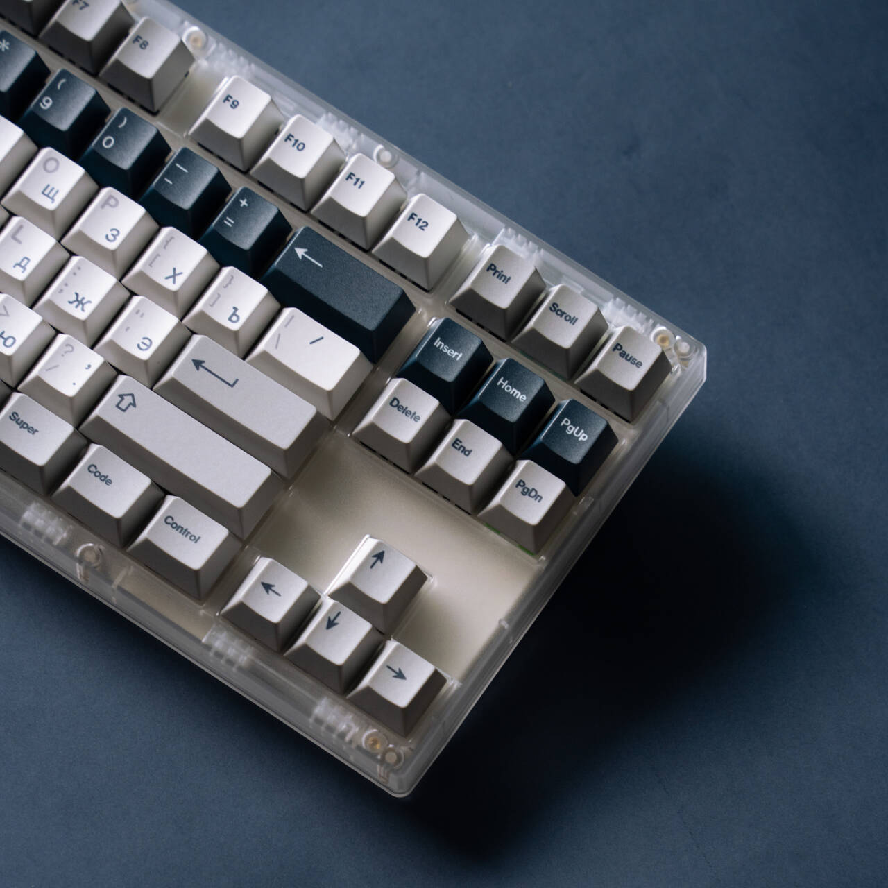 YMDK Prussian Blue Theme Full Set Keycaps 176 Keys Russian PBT Dye Sub Cherry Profile Keycap for Mechanical Keyboard