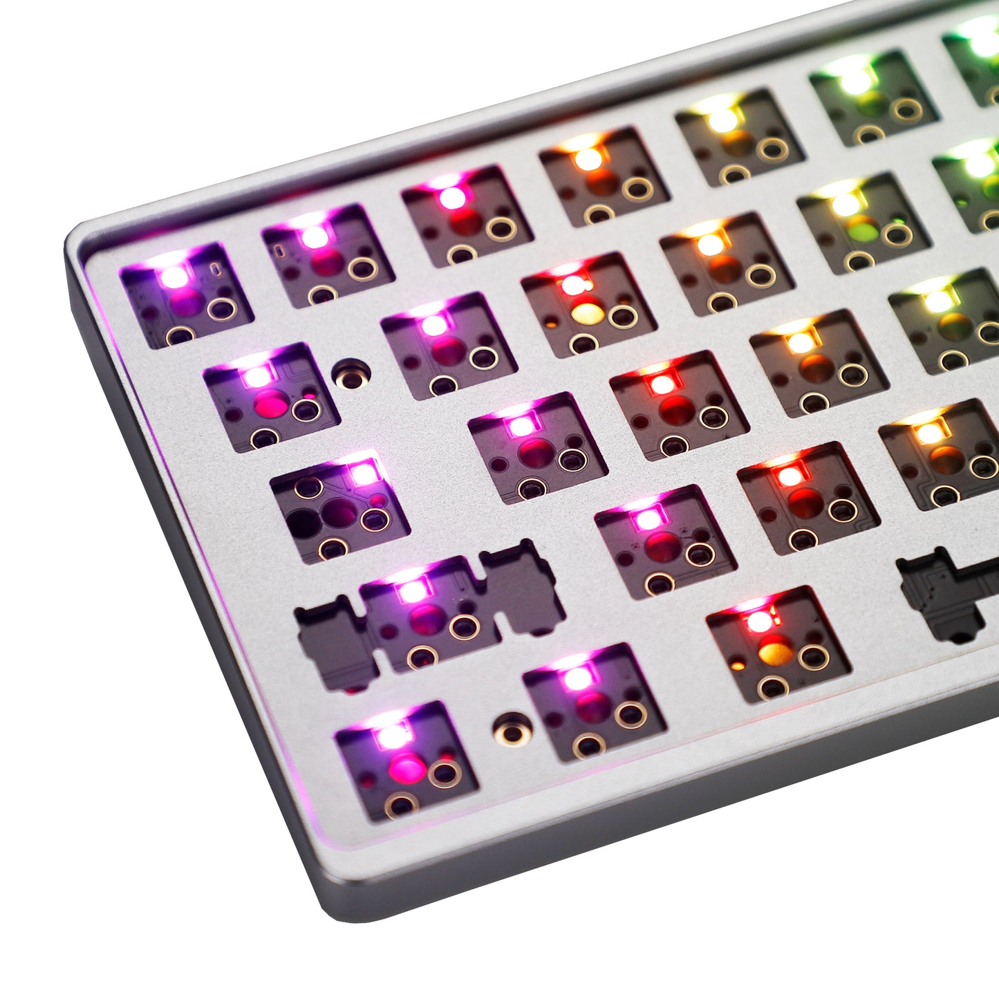 YMD68 YMD-65% ZJ68 RGB Aluminum Kit(Hotswap North Facing/VIA VIAL Fully Programmable)