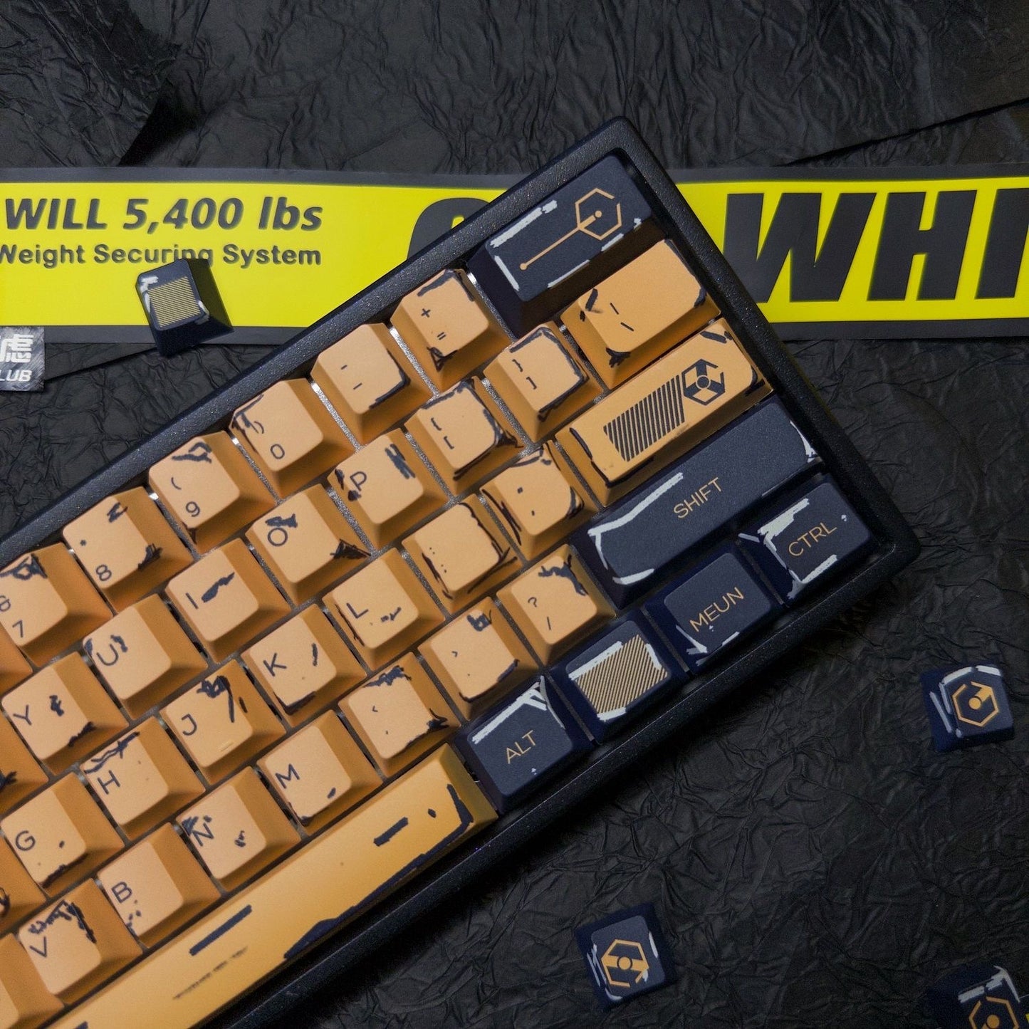 YMDK Old DreamWorks Theme 126 keys Keycaps Retro Style Cherry Profile PBT Dye Sub for Mechanical Keyboard 65/75/87/98/100/104