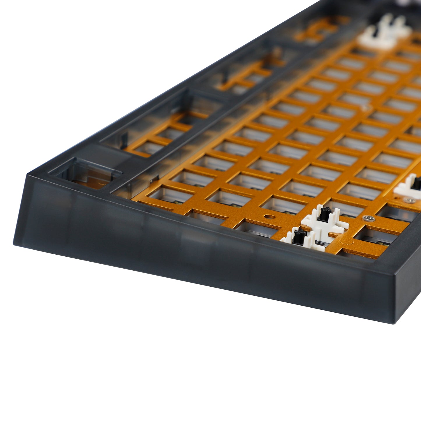 GK75 Triple-Mode 4 Knobs Plastic Case Gasket RGB Hot Swappable Macro Programmable Bluetooth Wired 2.4G Mechanical Keyboard Barebone