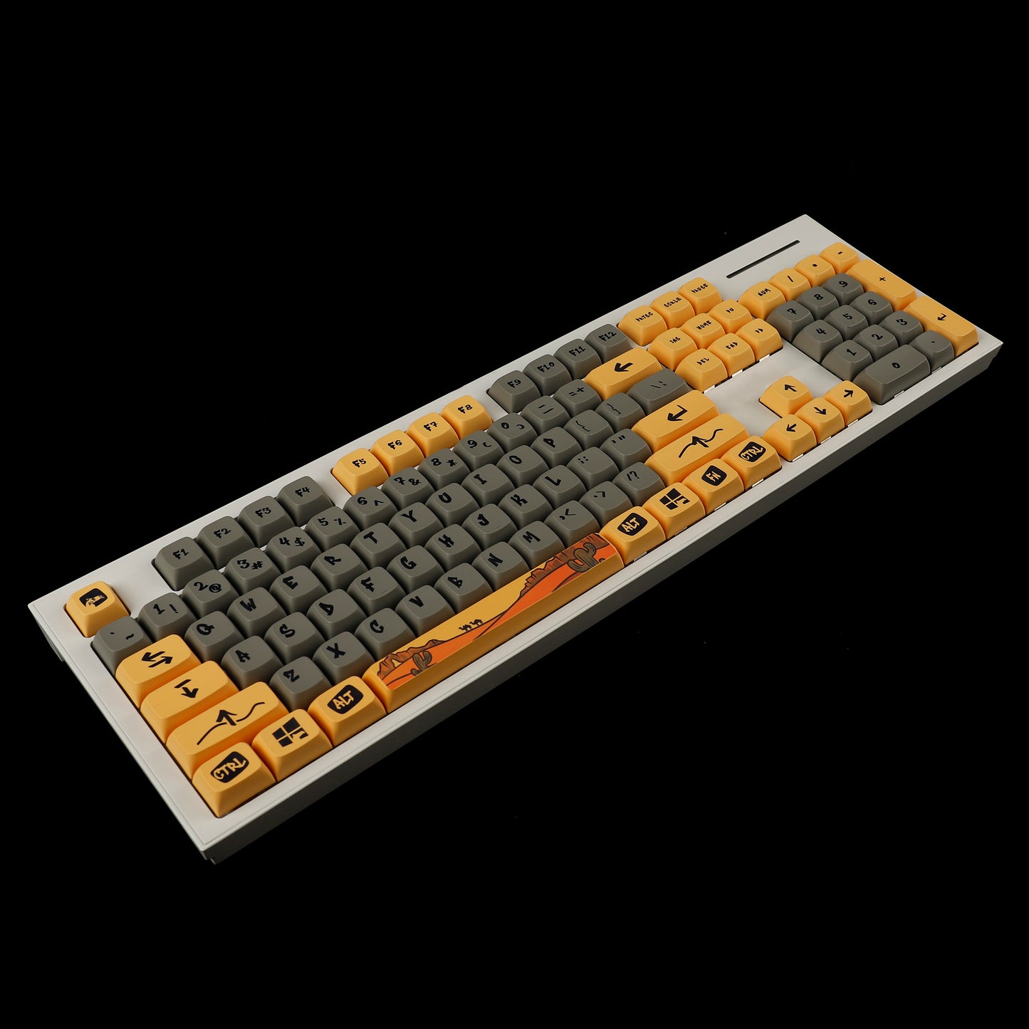 YMDK Camel 124 Keycaps( ZDA Profile XDA v2 Dye Sub PBT For 104 TKL 60% 96 84 68 64)