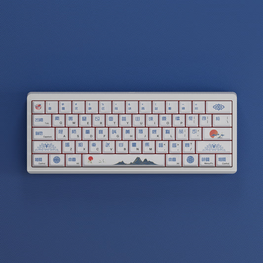 YMDK Zodiac Theme 131 Key PBT Keycap Cherry Profile Dye Sub Custom Keycaps for MX Mechanical Keyboards