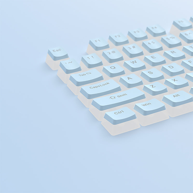 YMDK Pudding 126 Keys OEM Profile ABS Four Sided Translucent for 75/87/98/104/108 MX Mechanical Keyboard