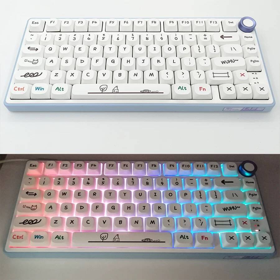 YMDK Daydream Theme Keycaps 121 Keys XDA Profile Thermal sublimation PBT for MX Switches mechanical keyboard