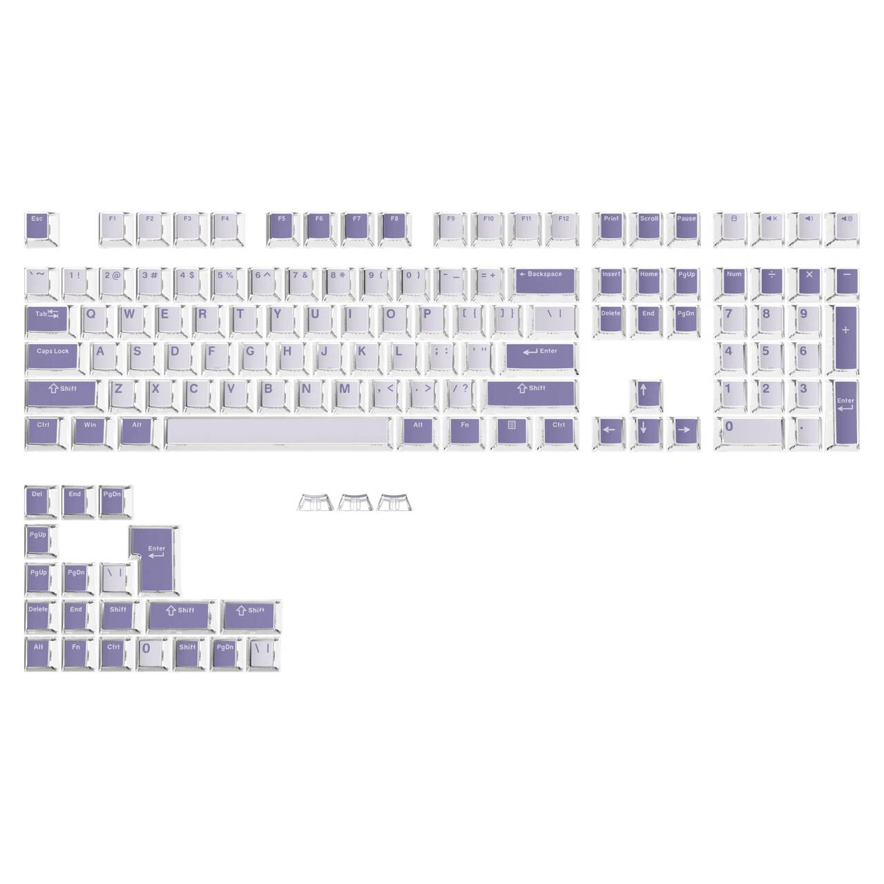 YMDK Water Cube Complete Set Keycaps Personalized Four-sided Light-transmitting Keycap Cherry Profile PBT PC for MX Mechanical Keyboard