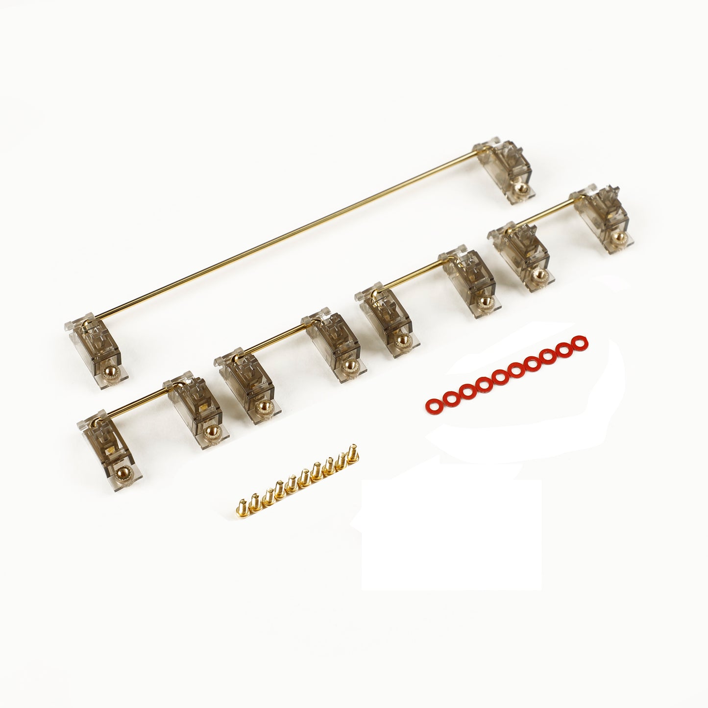 YMDK V3 Smokey PCB Mount Gold Screw in Stabilizers( No Dropping Wire for PCB)